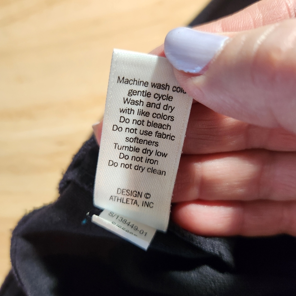 Athleta Metro Slouch Black Jogger Pants with Zipper Pockets,‎ Size LP - Picture 10 of 10